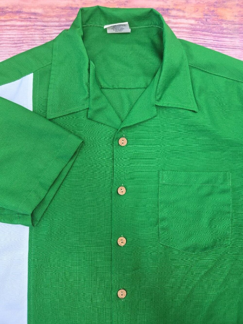 Maui Trading Co. Mens Green Hawaiian Shirt Size XL